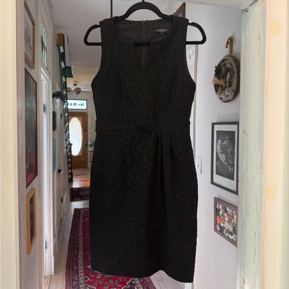 Nanette Lepore Black Women's Textured Sheath Dress